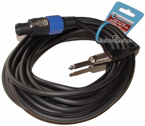 Kabel wtyk-wtyk jack 6,3 - speakon 5m