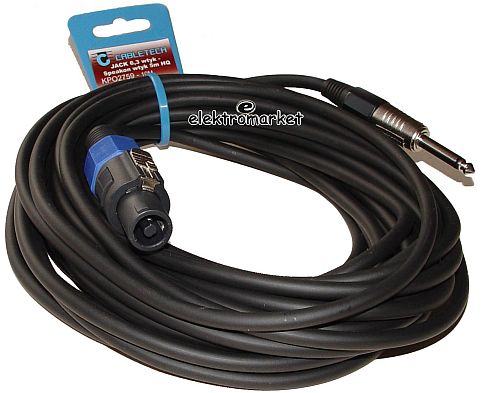 Kabel wtyk-wtyk jack 6,3 - speakon 5m