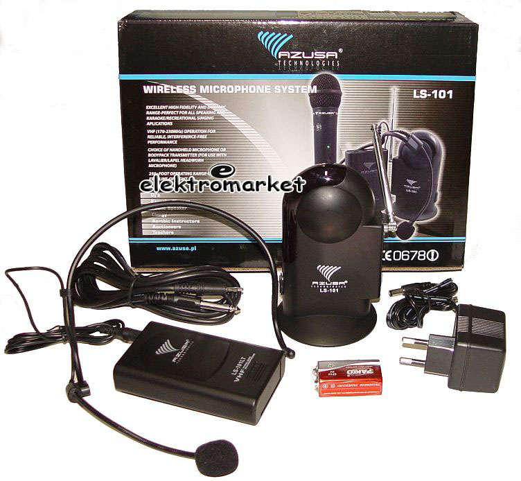 Mikrofon bezprzewodowy nagłowny LS-101LT+HM06 - komplet