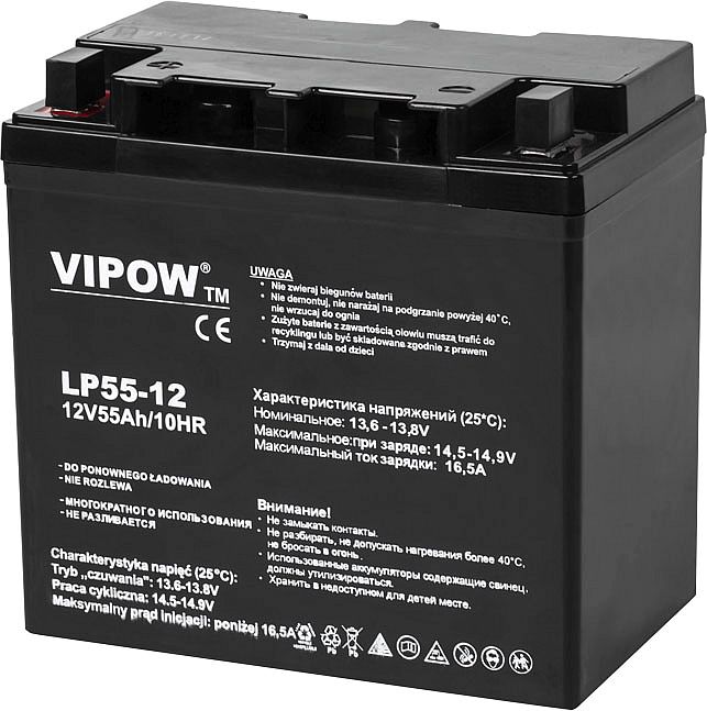 akumulator żelowy Vipow 12V 55 Ah BAT0223