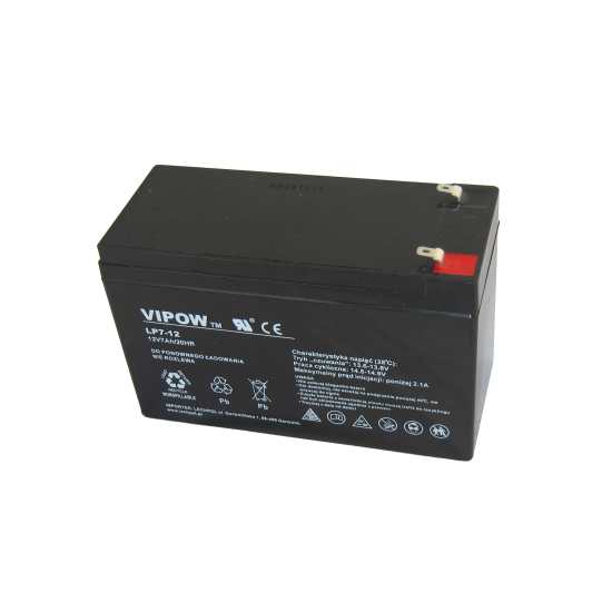 akumulator żelowy VIPOW 12V 7Ah BAT0211 