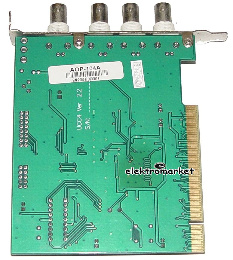 karta do monitoringu PC 104A komplet z tyłu 