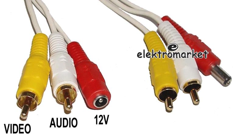 kabel CCTV 10 m - końcówki