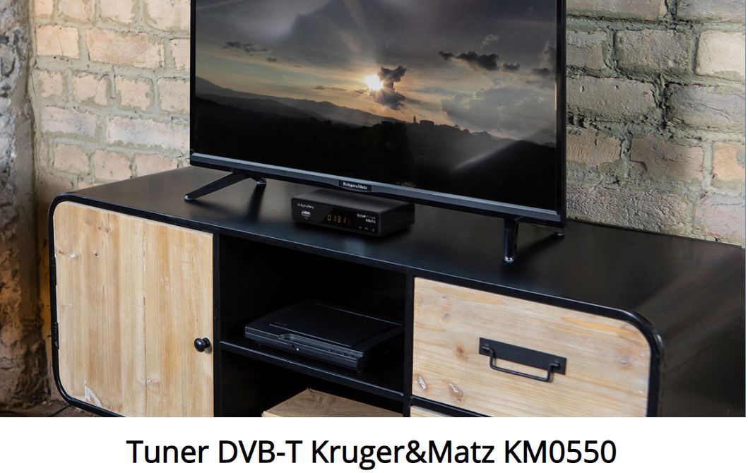 Tuner DVB-T2 H.265 HEVC Kruger&Matz w meblu