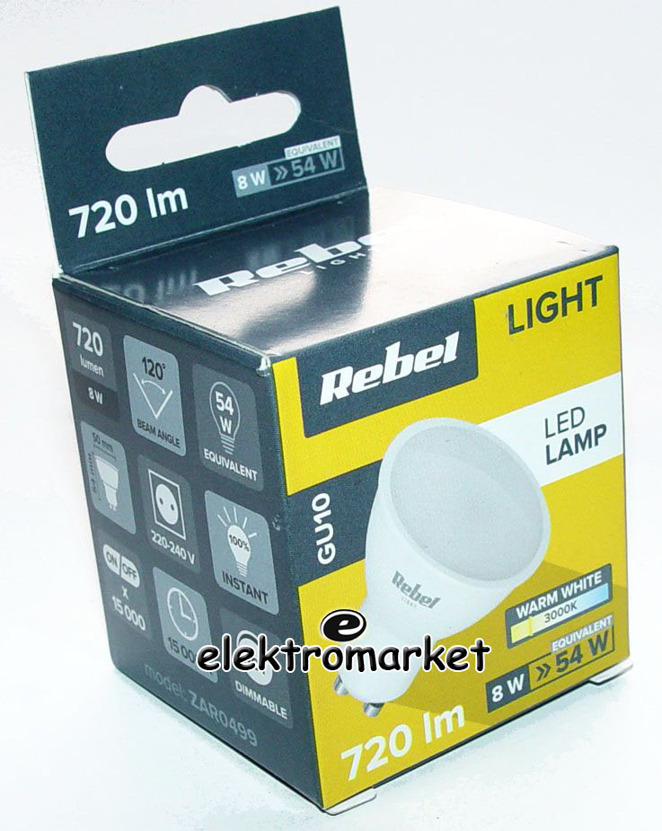 Żarówka LED GU10 ZAR0499 box Rebel