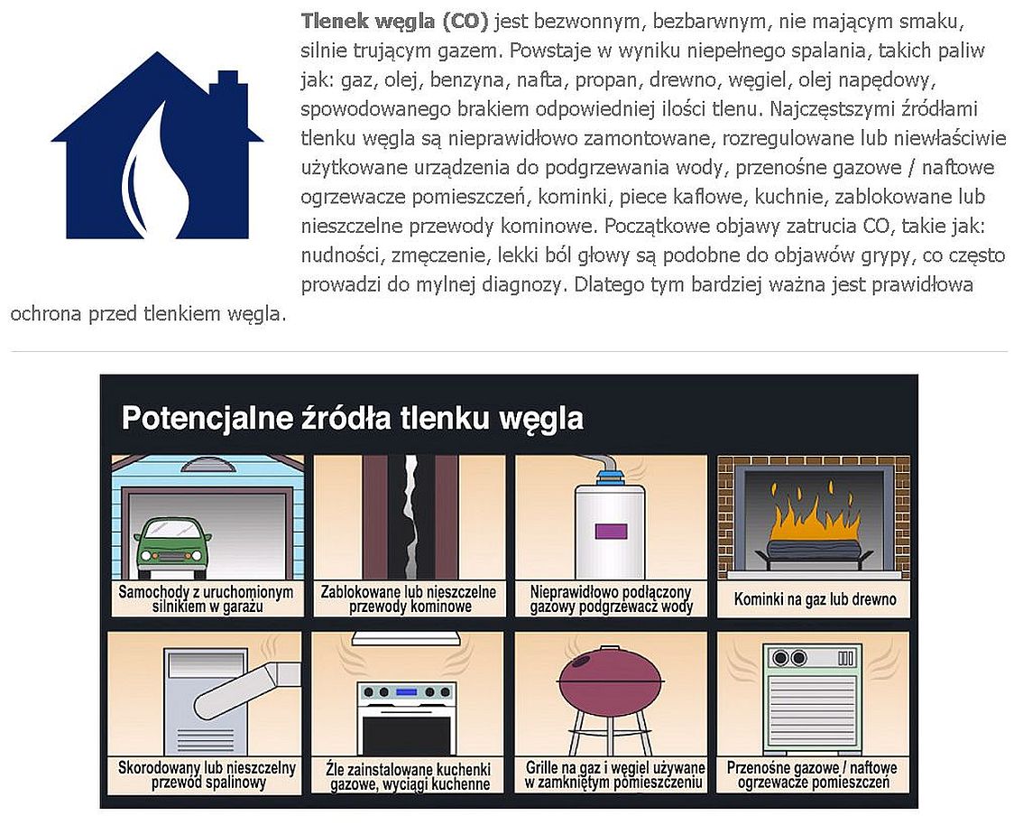 tlenek węgla CO - opis zagrożeń 