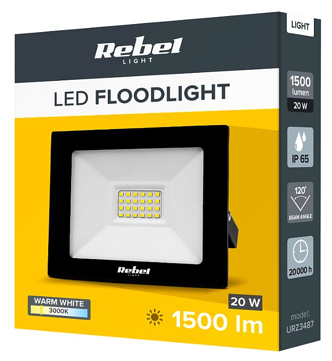 Reflektor LED Rebel 20W URZ3487 box