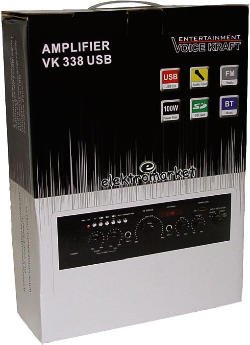 wzmacniacz VK 338 Voice Kraft - pudełko - box