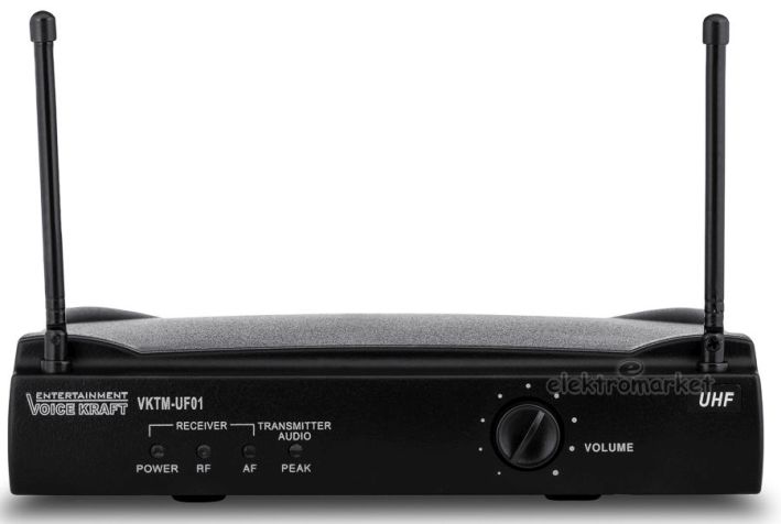 mikrofon bezprzewodowy UHF VK-UF01 stacja odbiorcza