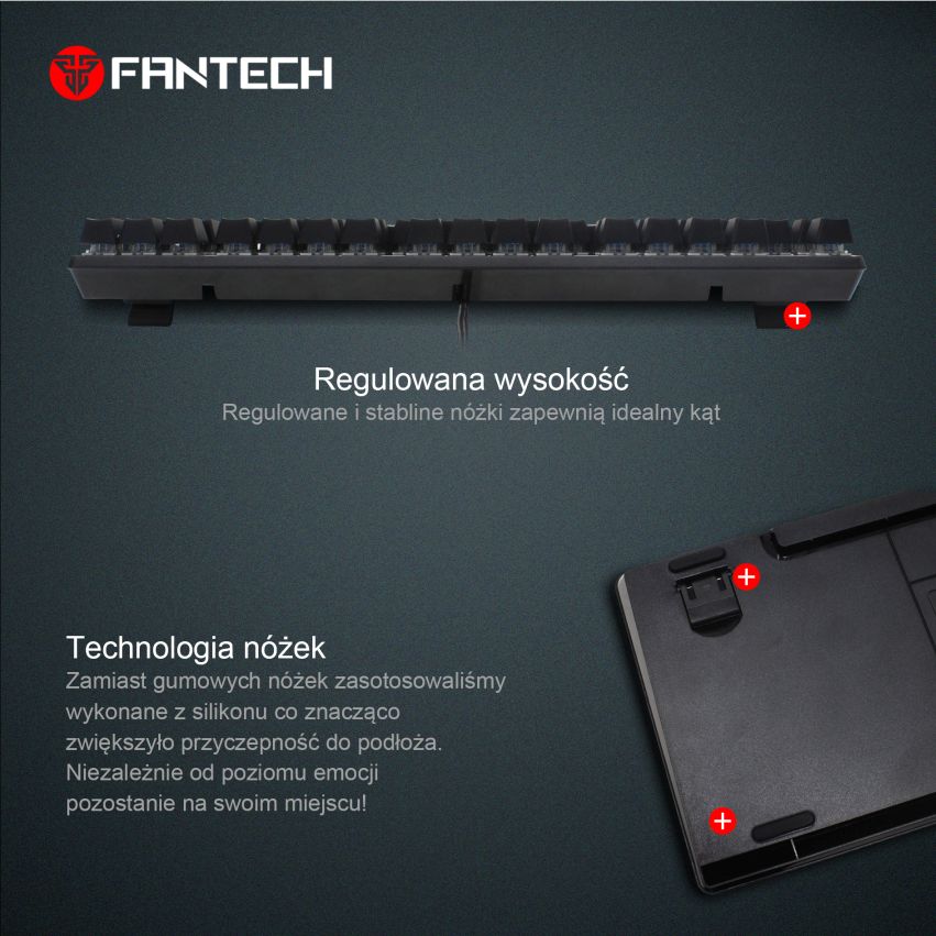 klawiatura mechaniczna Fantech MK871 nóżki