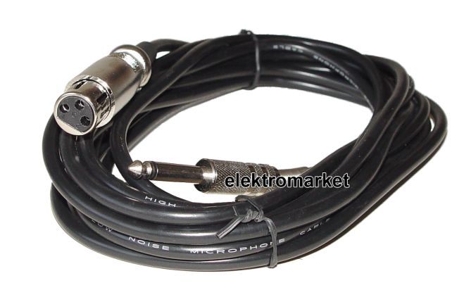 kabel mikrofonowy XLR - JACK 6.3 mm