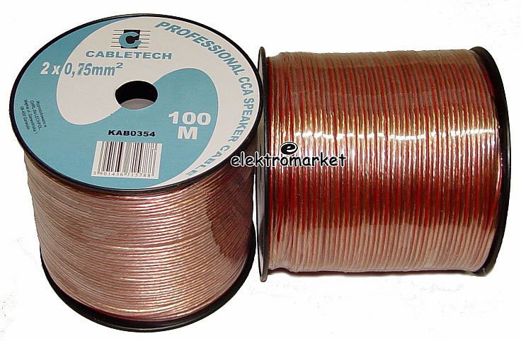 kabel głośnikowy 2 x 0,75 mm Cabletech KAB0356