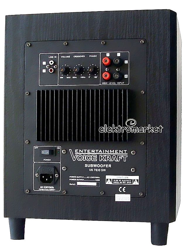 subwoofer Voice Kraft 7830 - back panel - tył